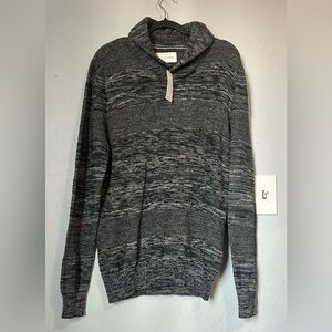 Sun + Stone Gray Knit Turtleneck Sweater